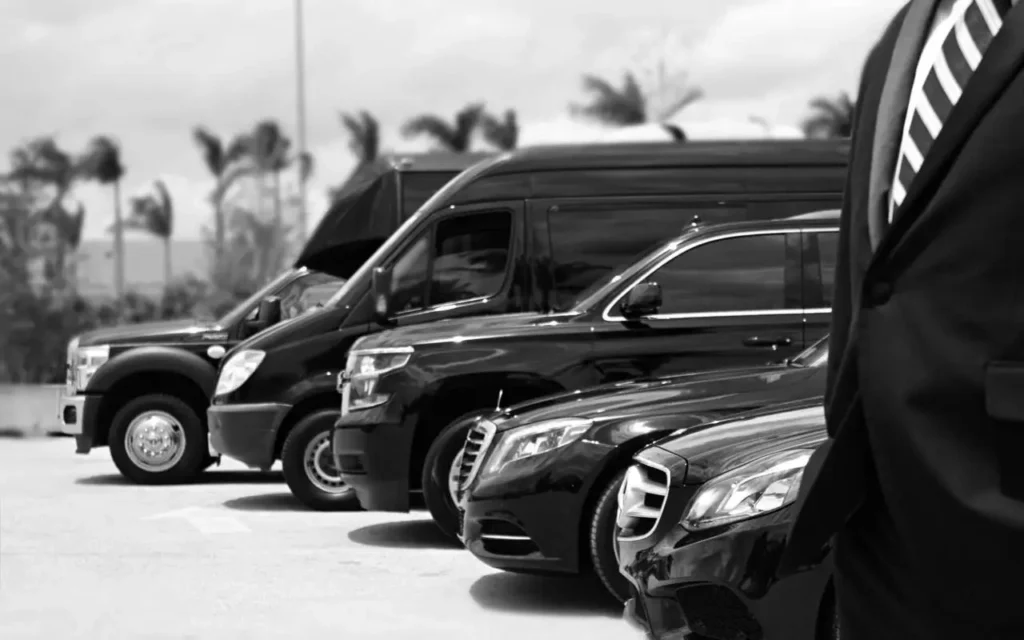Safe & Trust Travel executive vehicles lined up for transport in Morocco