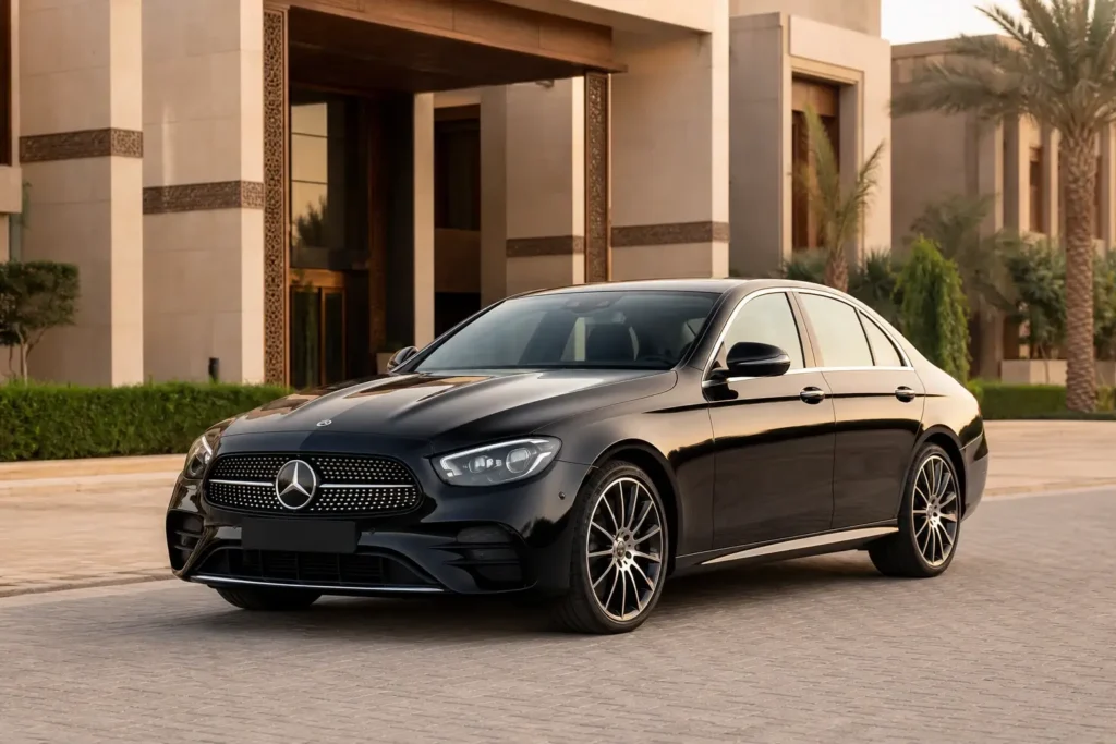 Mercedes E-Class sedan for executive chauffeur service in Morocco