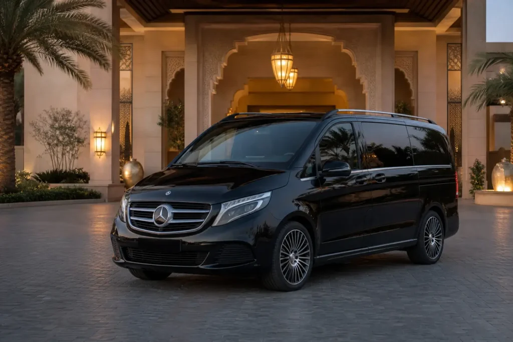 VIP Mercedes V-Class for private driver service in Morocco